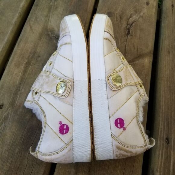 Timberland Sample Rub Off Gold Fur Lined Sneakers - Picture 4 of 8